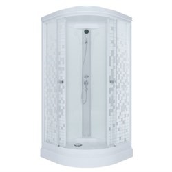 Душ. кабина "Стандарт 90*90 B" ДН4, 1/4 круга, сред.поддон. Лён