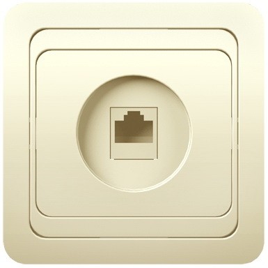 Розетка телеф. 1-м. СП 4P4C CLASSIC бел. 2034