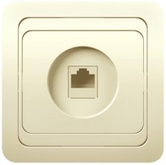 Розетка телеф. 1-м. СП 4P4C CLASSIC бел. 2034
