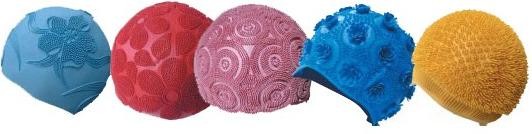 Шапочка для плавания резиновая р.48-52 (406085, 406086, 406087)