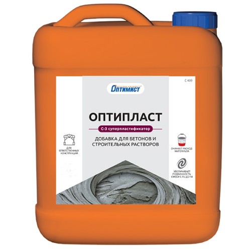 Пластифиц. добавка ОПТИПЛАСТ для бетона C409 10л