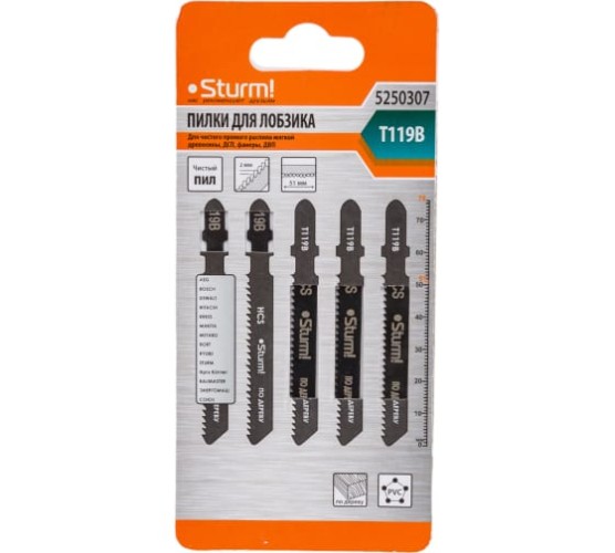Пилка Sturm по дер, ДСП, ДВП T119B