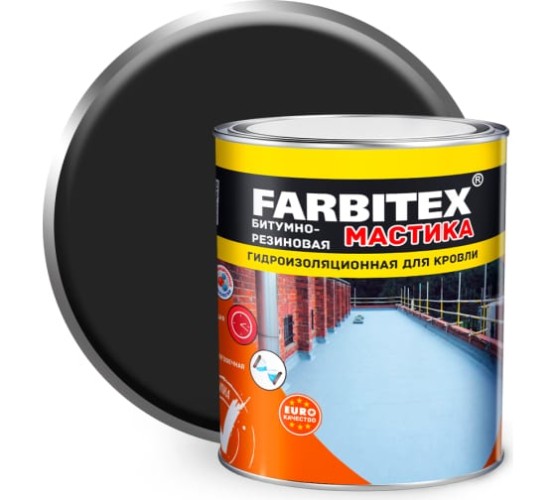 Мастика битумно-резиновая Farbitex 2,0кг.