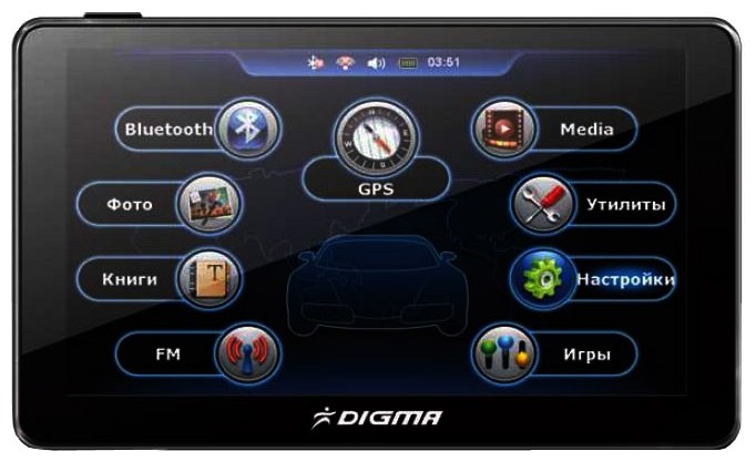 GPS навигатор Digma DS501BN 4GB, Navitel 5