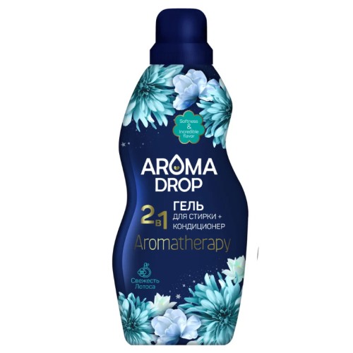 Гель для стирки Aroma Drop 2 в 1, Свежесть лотоса 1л