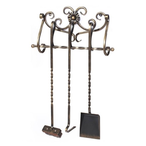 Каминный набор 3 пред. кованный