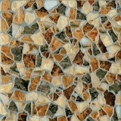 Керамогранит Кельн камни 33*33 объемный штамп коричневый 729862