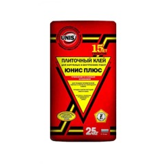 Клей для плитки ЮНИС Плюс 25кг(Красный)