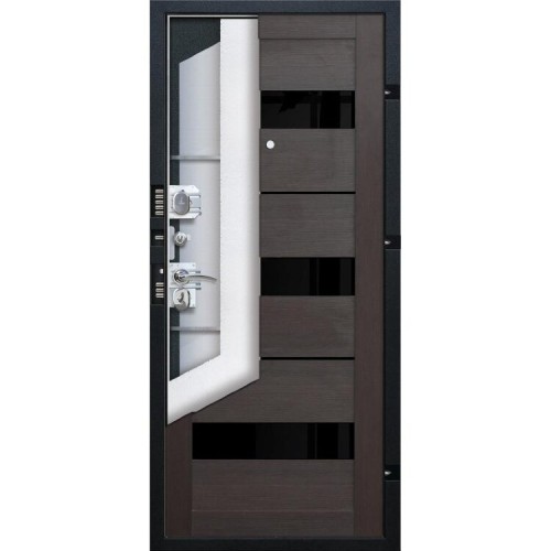 Дверь стальная Гарда муар темный кипарис (2050*860) левая 7,5см