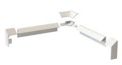 Комплектующие д/унив. бордюра на ванну белый Идеал