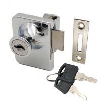 Замок меб. на 2 стекла хром