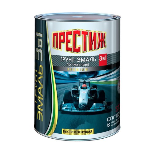 Грунт-эмаль Престиж по ржавч черный 0,9кг.