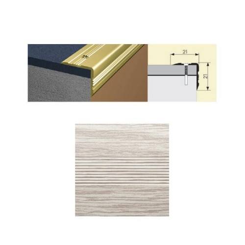 Угол 25*25мм 1,8м дуб светлый