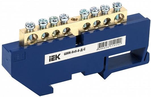 Шина нулевая ШНИ-6х9-8Д-С на DIN-изол.