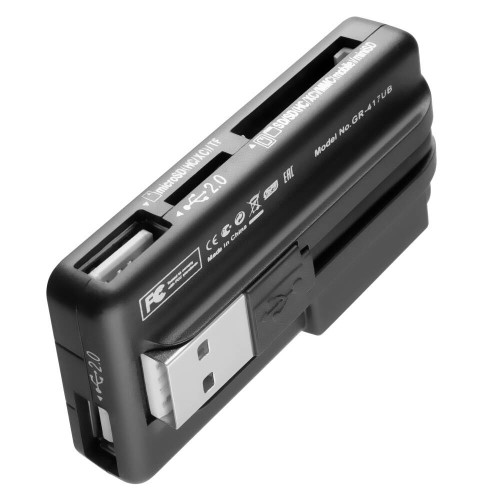 Кардридер Ginzzu GR-417UB черный - купить в интернет-магазине по низкой цене на Яндекс Маркете