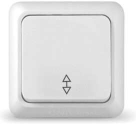 Выключатель 1-кл. ОП Олимп проходной 10А бел. О0025