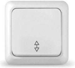 Выключатель 1-кл. ОП Олимп проходной 10А бел. О0025