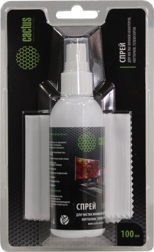 Описание Набор для чистки экранов и оптики Cactus CS-S3001 100мл + салфетка артикул IRK202789 купить в интернет-магазине Иркшоп.