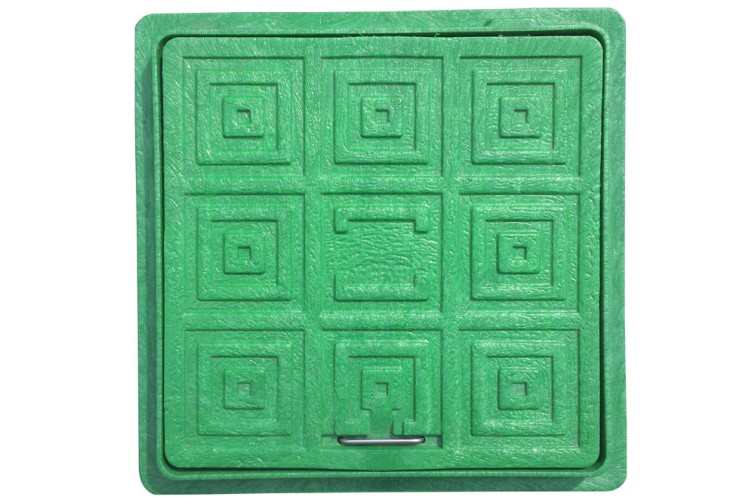 Люк канализационный легкий смотровой квадратный полимерный 450*450*40