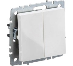 Выключатель мех. 2-кл. СП ВС10-2-0-БрБ 10А белый Brite