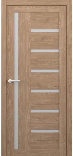 Мадрид Мегаполис дверь межкомнатная экошпон натуральный дуб стекло белое 900мм - купить