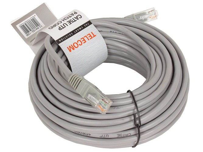 Патч-корд TELECOM UTP литой cat5e, 7.5м.