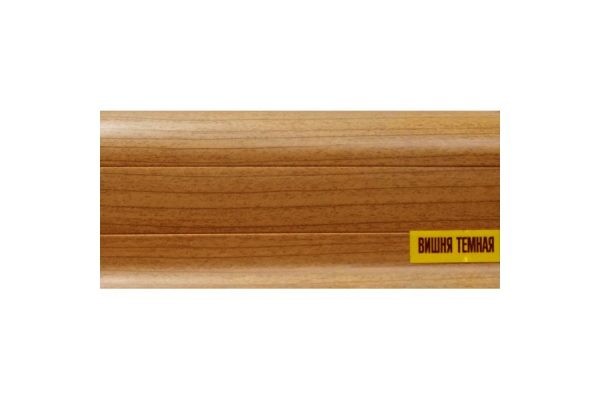 Плинтус ПВХ 5 Вишня с каб.кан.с рез.краем