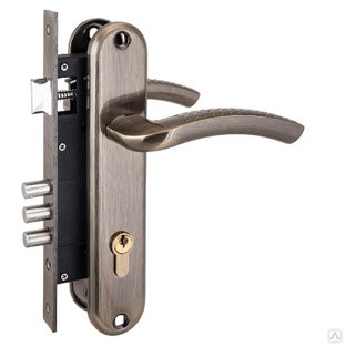 Замок врезной 4585/3 KIT P90 Punto бронза