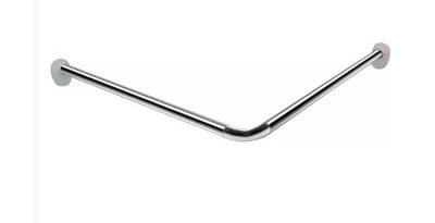 Карниз для ванной угловой хром цельнометалл. 1м*2м