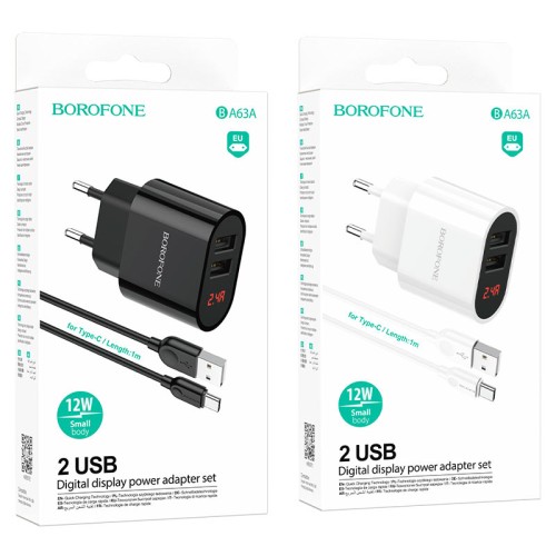 СЗУ Borofone BA72A 1USB 2100mA с кабелем microUSB