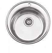 Мойка нерж. врез. круг д-49 т.0.6 сталь (+сифон)