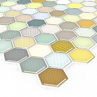 Панель ПВХ 469*470 самоклеящиеся Магия эффект соты