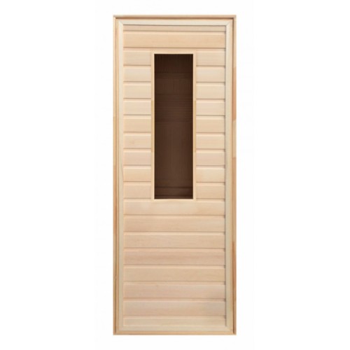 Дверь для бани со стеклом Осина 700*1900