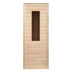 Дверь для бани со стеклом Осина 700*1900