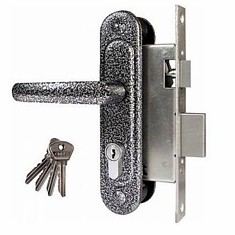 Замок врезной ЗВ7.01 серебро