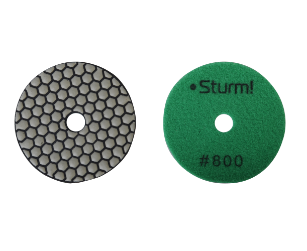 Круг шлиф. 100 мм Р800 гибкий алмаз. Sturm 9012-D100-800